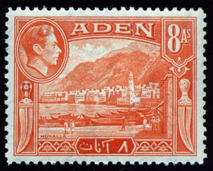 イギリス領アデン（現イエメン）1938年発行