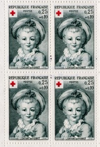 赤十字寄付金付切手 1962年　フランス発行
